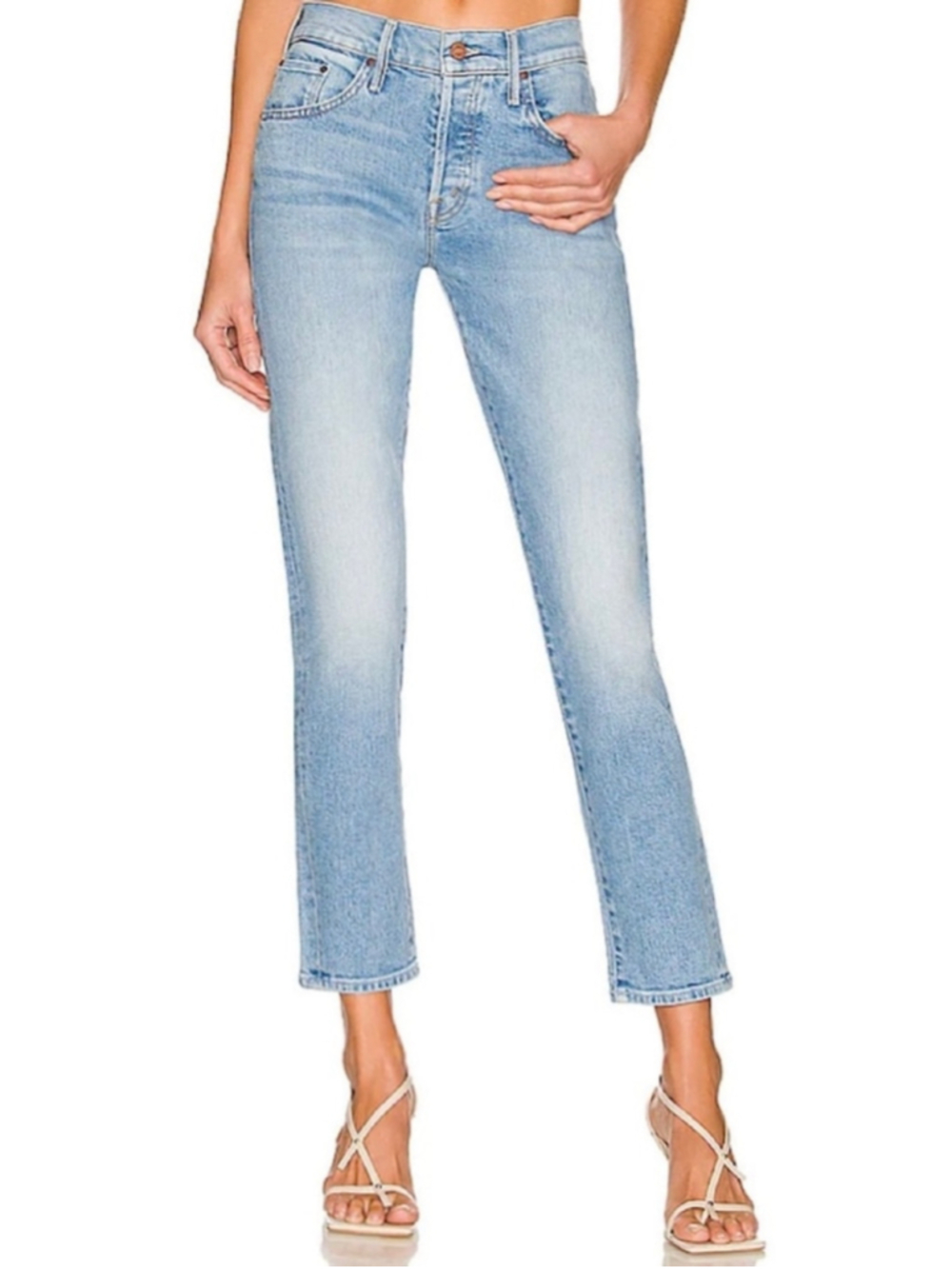 Mother The Stinger Flood Jeans In Camera Obscura Size 27 Blue
